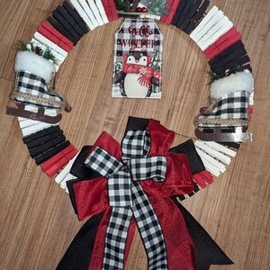 Holiday clothespin wreaths